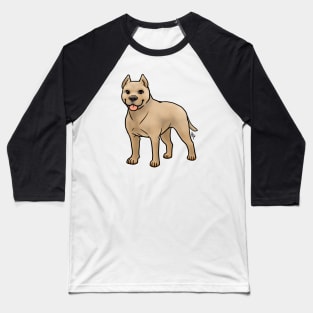 Dog - American Staffordshire Terrier - Cropped Fawn Baseball T-Shirt